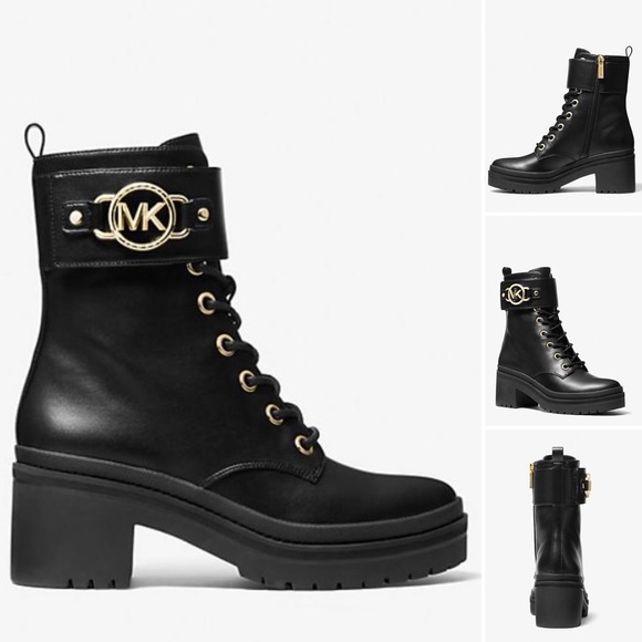Michael Kors Leather Combat Boots - Picture 7 of 7